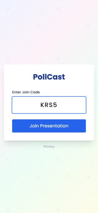 Phone showing the join screen with a code typed in